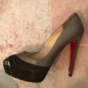 Christian Louboutin Grey Maggie Pumps 39 1/2